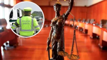 Condena a patrullero. / Fotos: Rama Judicial y Policía Nacional.
