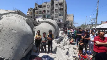 Desplazamientos en Franja de Gaza. / Foto: AFP.
