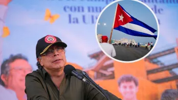 Petro sobre ayuda humanitaria a Cuba. / Fotos: Presidencia y AFP.