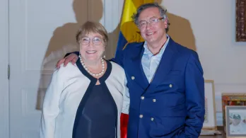 Presidente Petro y Michelle Bachelet. / Foto: X Gustavo Petro. 