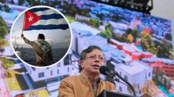 Petro sobre amenaza de invasión a Cuba. / Fotos: Presidencia y AFP.