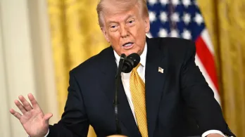 Trump sobre el estrecho de Ormuz. / Foto: AFP.