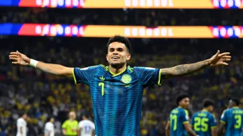 Luis Díaz en el Mundial. / Foto: AFP.