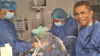 Nacimiento en buque hospital benkos Biohó. / Foto: MinSalud.