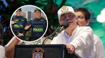 Petro sobre ascenso de más 17.000 patrulleros. / Fotos: Policía Nacional y Presidencia.