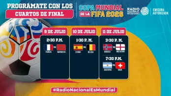 Copa Mundial de Fútbol de 2026: cuartos por Radio Nacional