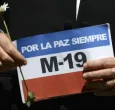 El presidente expresó que el M-19 es parte fundamental de la historia reciencia de Colombia. / AFP.