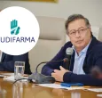 Petro sobre Audifarma. / Fotos: Presidencia y logo de Audifarma.