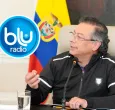 Petro le responde a Blu Radio sobre la deuda de las EPS. / Fotos: Presidencia y Blu Radio.