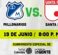 Millonarios vs. Santa Fe. / Foto: RTVC.