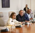 El presidente Petro y la excanciller, Laura Sarabia, durante consejo de ministros