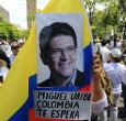 Foto de Miguel Uribe en una marcha.