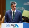 El presidente del Gobierno español, Pedro Sánchez, interviene en la «Cumbre del Clima 2025», celebrada paralelamente a la Asamblea General de las Naciones Unidas en la sede de la ONU en Nueva York. 