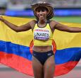 Medalla de bronce para Natalia Linares. / Foto: AFP.