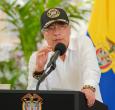 Presidente Petro durante el evento realizado en Puerto Asis, Putumayo, donde se destruyeron 4 mil toneladas de explosivos pertenecientes al grupo armado Coordinadora Nacional Ejército Bolivariano