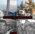 Esta captura de vídeo tomada de una retransmisión en directo emitida el 2 de octubre de 2025 por la Flotilla de la libertad muestra a soldados de la marina israelí (arriba) abordando el buque «Oxygono», uno de los barcos de la flotilla Sumud, con el objetivo de romper el bloqueo israelí de Gaza.