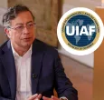 UIAF sobre el presidente Petro. / Fotos: UIAF y Presidencia.