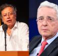 Petro sobre Uribe Vélez. / Fotos: AFP.