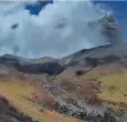Volcán Puracé mantiene alerta naranja por emisiones continuas de ceniza y gases. Foto: Servicio Geológico