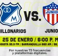 Millonarios vs. Junior. / Foto: Radio Nacional.