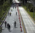 Día sin carro y sin moto. / Foto: AFP.