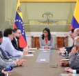 Reunión entre Delcy Rodríguez el ministro de Energía. / Foto: Presidencia de Venezuela.