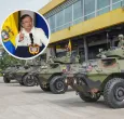 Petro sobre 145 vehículos blindados en el país. / Fotos: Presidencia y Ejército de Colombia.