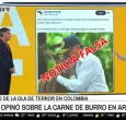 Fake news sobre Petro y la carne de burro. / Foto: Captura de video A24.