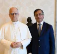 Petro con el papa León XIV. / Foto: AFP.