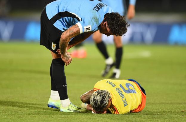 Colombia perdió contra Uruguay. / Foto: AFP.