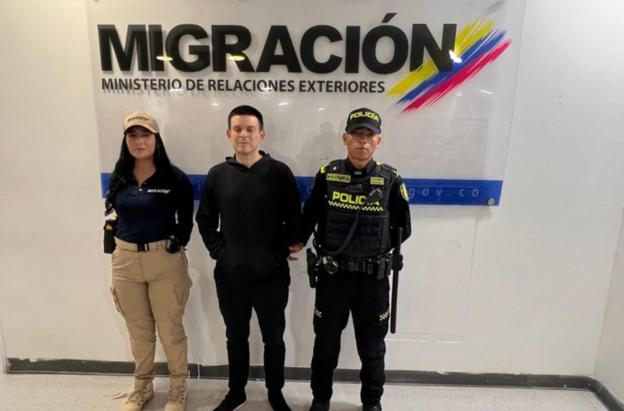 Capturado Alejandro Lyons. / Foto: Migración Colombia.