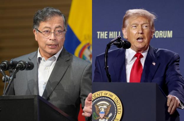 Petro sobre propuesta a Trump. / Fotos: AFP y Presidencia.
