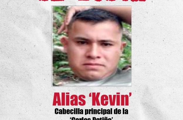 Segundo cabecilla de la columna Carlos Patiño, alias Kevin