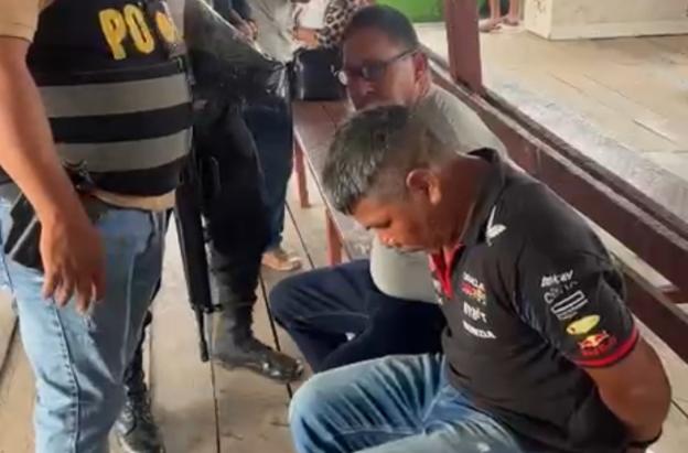 Toma de video de los contratistas detenidos.