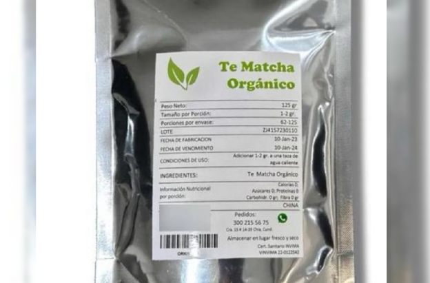 Invima alerta sobre comercialización fraudulenta de Té Matcha Orgánico con certificado sanitario falso