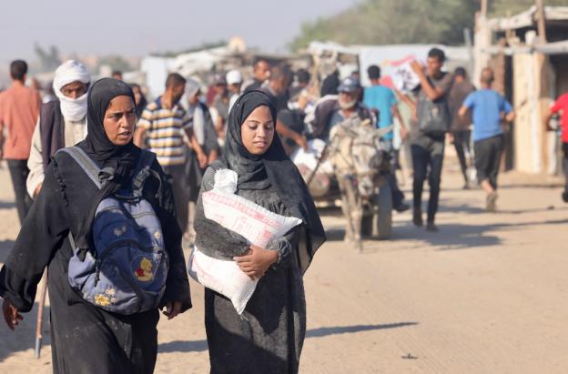 Ayuda humanitaria en Gaza. / Foto: AFP.