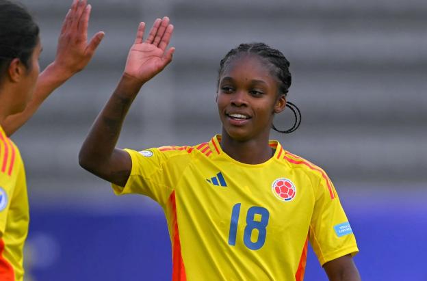 Linda Caicedo con la Selección Colombia. / Foto: AFP.