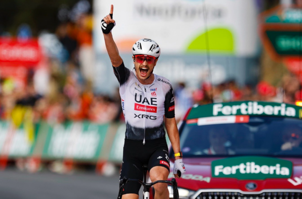 Jay Vaine ganó la sexta etapa de La Vuelta y un noruego es el nuevo líder de la prueba