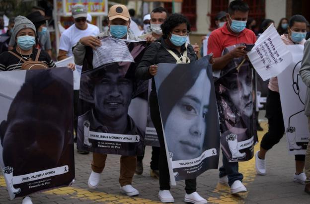 Marcha contra el asesinato de firmantes de paz.