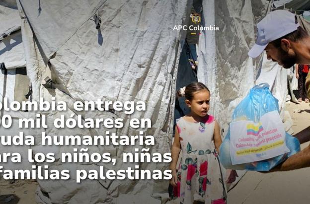 Donación ayuda humanitaria familias palestinas. 