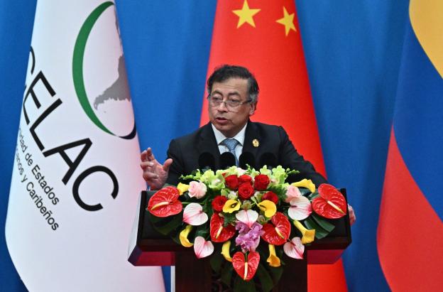 El presidente de Colombia, Gustavo Petro, asiste a la ceremonia inaugural de la Cuarta Reunión Ministerial del Foro de China y la Comunidad de Estados Latinoamericanos y Caribeños.