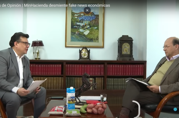 Ministro de Hacienda, Germán Ávila en entrevista con Hollman Morris en Noches de Opinión