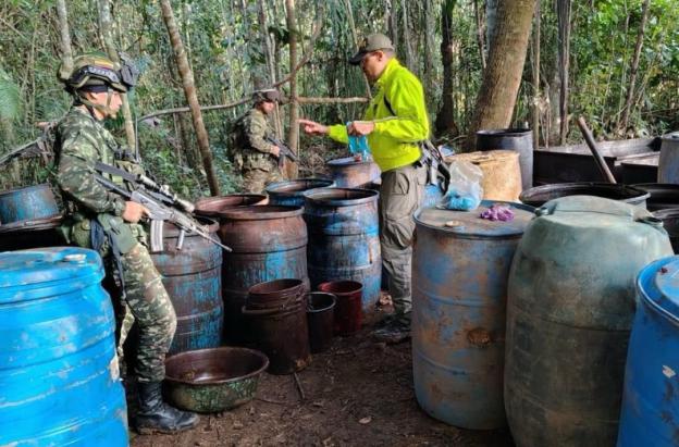 Laboratorio en Guaviare. / Foto: Ejército.
