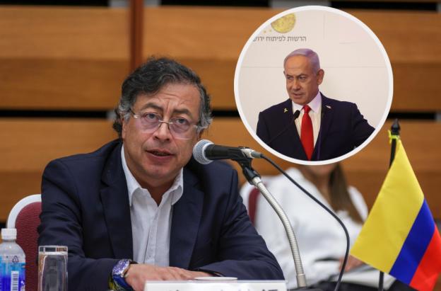Petro crítica acción de Netanyahu. / Fotos: Presidencia y AFP.