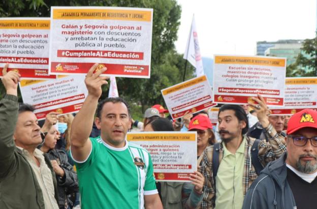 Sindicato de profesores en Asamblea permanente. / Foto: ADE Bogotá.