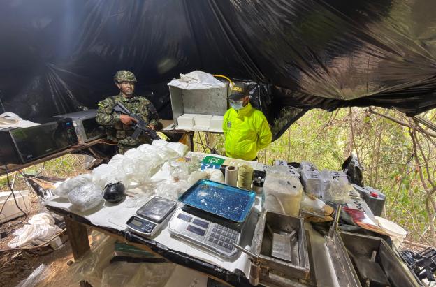 Ejército destruye laboratorio de cocaína del ELN en Norte de Santander