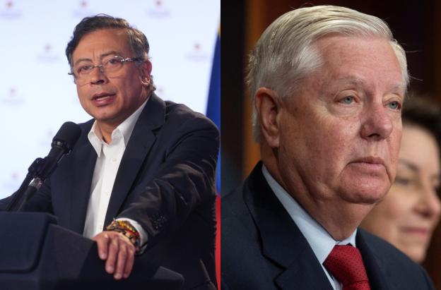 Petro le responde a senador de EE.UU. / Fotos: Presidencia y AFP.