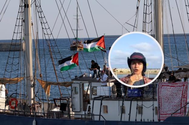 Colombianas en Flotilla a Gaza. / Foto: AFP.