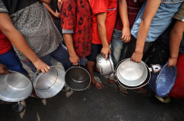 Hambruna en Gaza. / Foto: AFP.