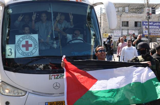 Liberación de prisioneros palestinos. / Foto: AFP.